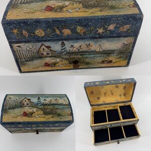 Bob's Boxes Antique Treasure Box in Seaside, Jewelry/Desk/Storage Box